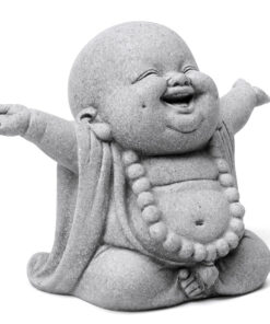 Laughing Buddha Sandstone Statue