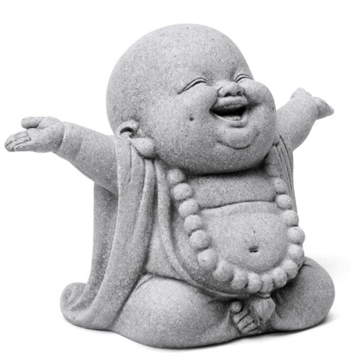 Laughing Buddha Sandstone Statue